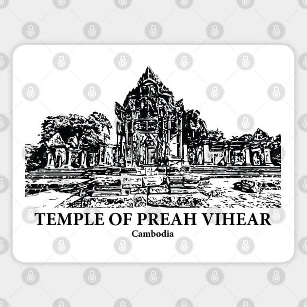 Temple of Preah Vihear - Cambodia Magnet by Lakeric